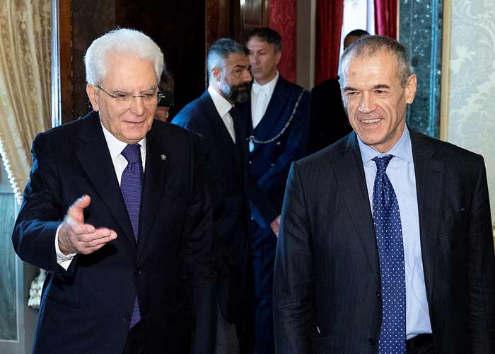 Carlo Cottarelli e Sergio Mattarella