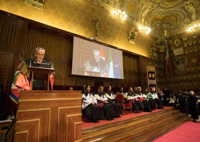 Il discorso del rettore in Aula Magna