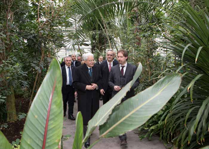 La visita, in forma privata, di Sergio Mattarella all'Orto botanico