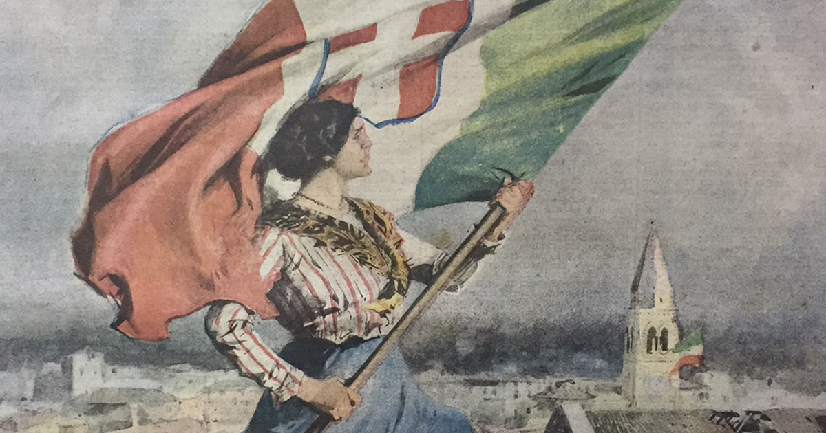 copertina de La Domenica del Corriere. Si ringrazia la Fondazione Corriere della Sera per l’utilizzo del materiale tratto dall’Archivio Storico.