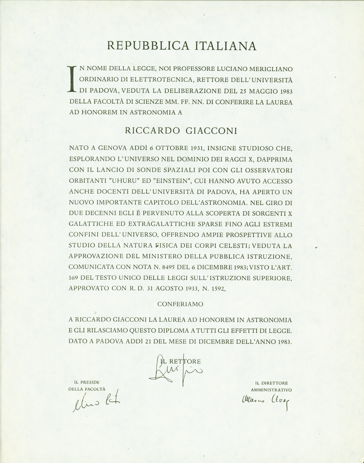 diploma di laurea