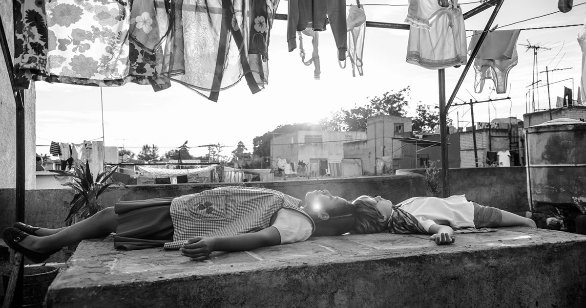 un fotogramma del film "Roma"