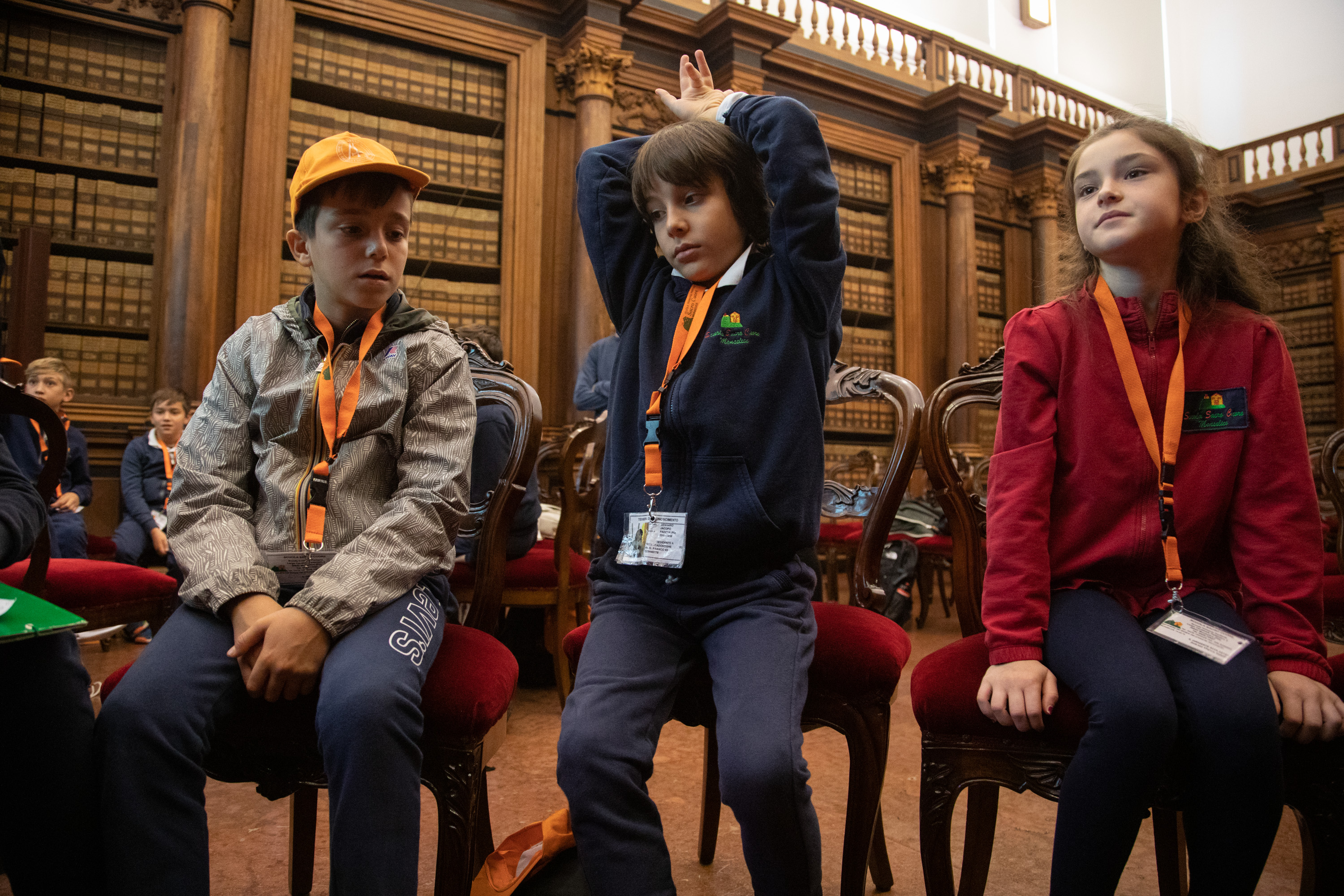 "Reporter per un giorno", Kids university 2019 - Archivio antico, Palazzo Bo, Università degli studi di Padova (foto: Andrea Signori)