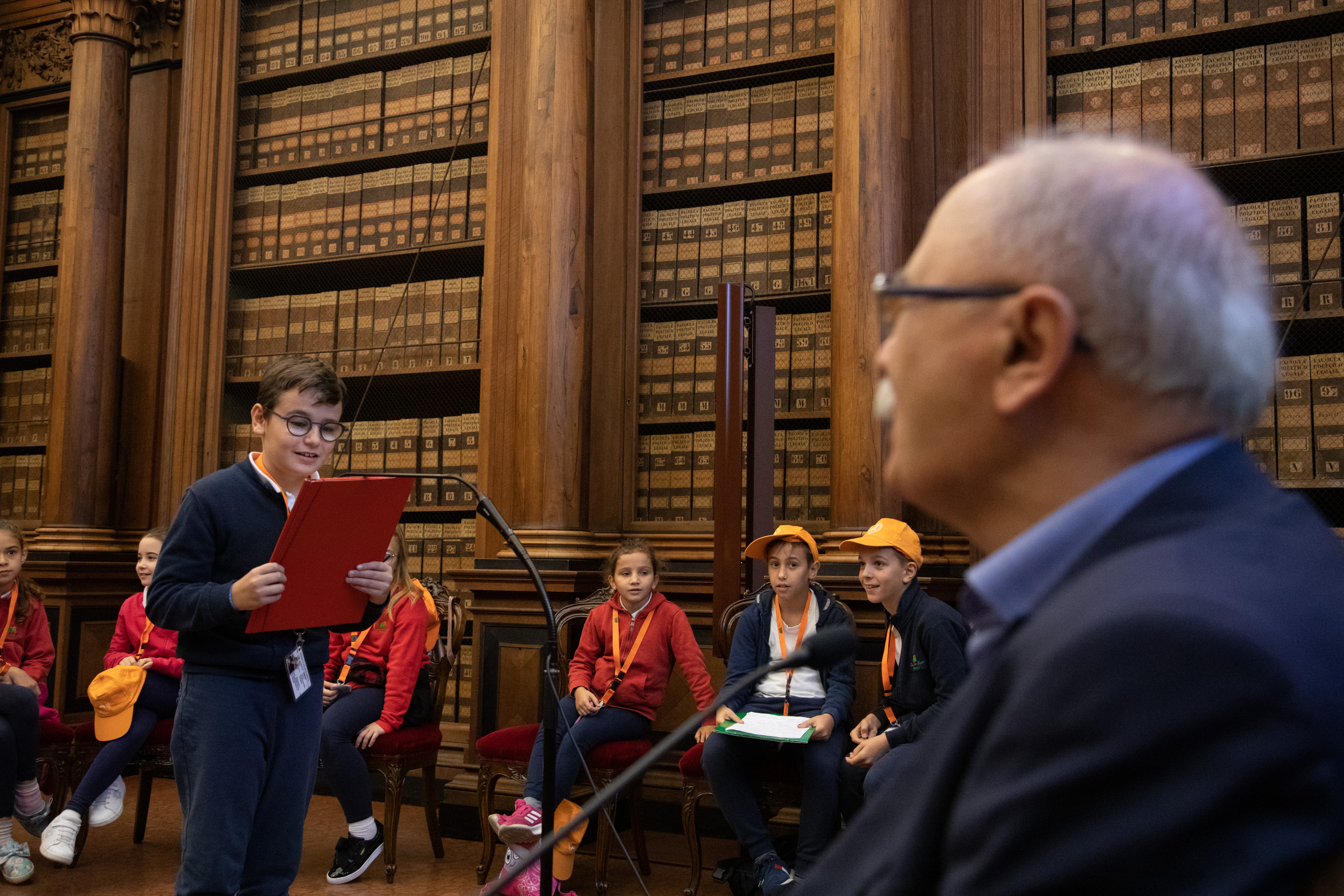 "Reporter per un giorno", Kids university 2019 - Archivio antico, Palazzo Bo, Università degli studi di Padova (foto: Andrea Signori)