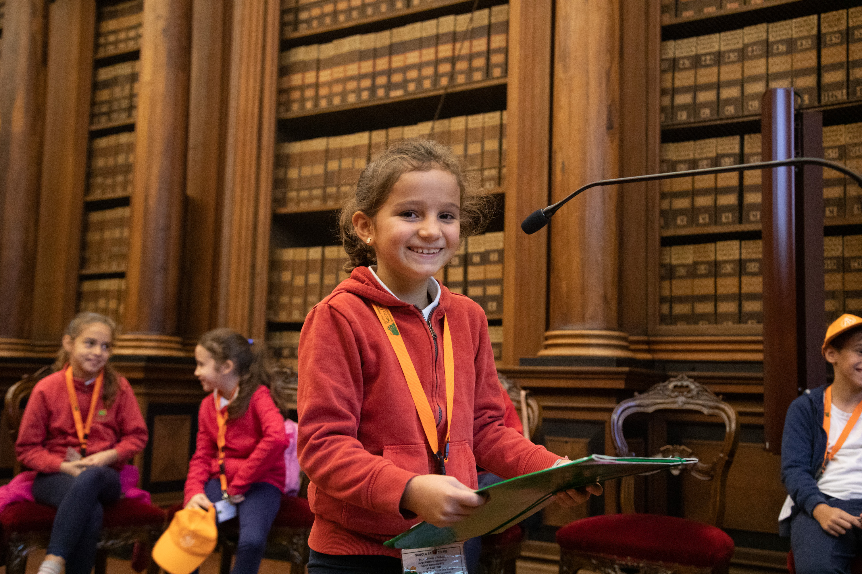 "Reporter per un giorno", Kids university 2019 - Archivio antico, Palazzo Bo, Università degli studi di Padova (foto: Andrea Signori)