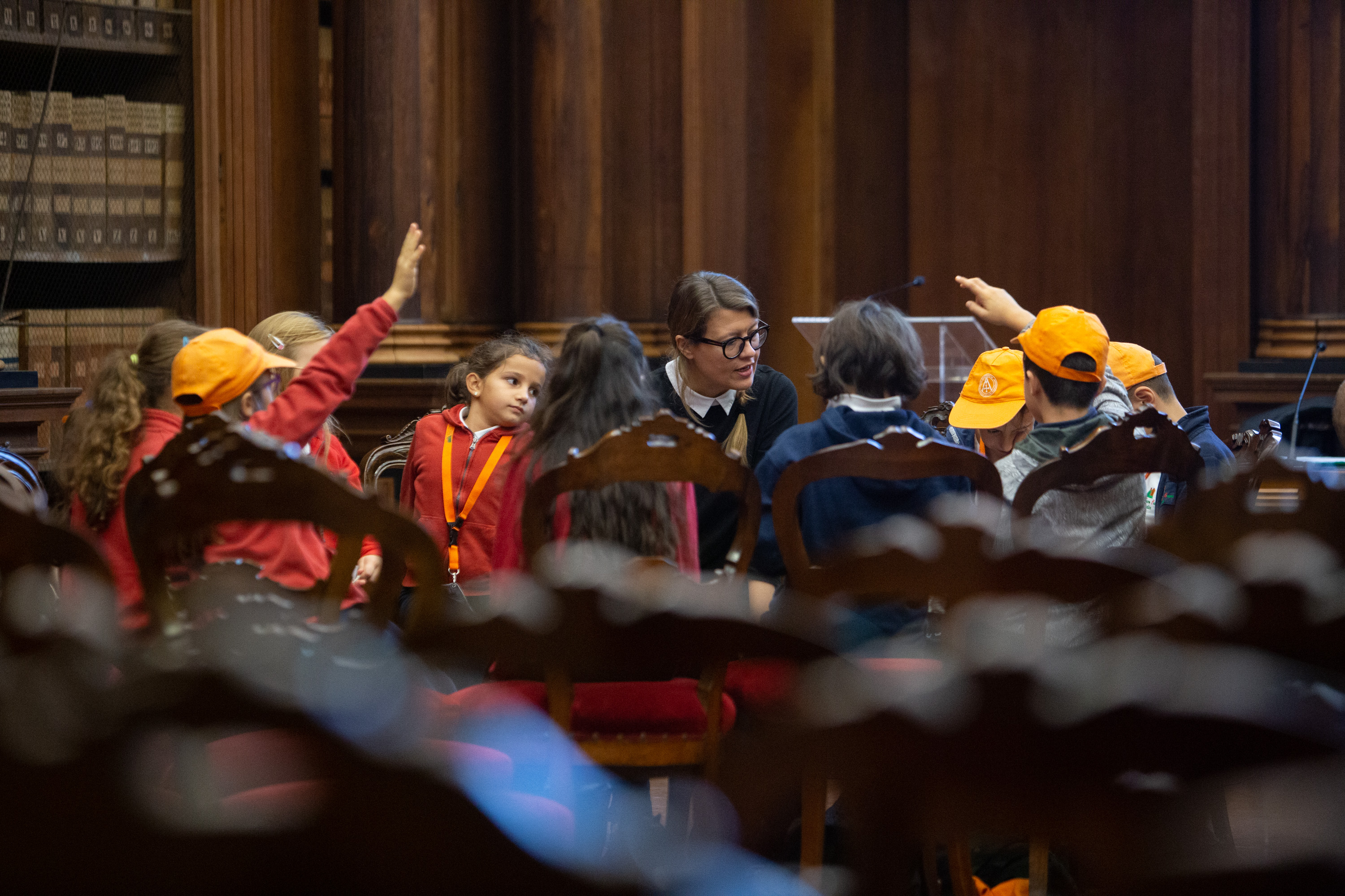 "Reporter per un giorno", Kids university 2019 - Archivio antico, Palazzo Bo, Università degli studi di Padova (foto: Andrea Signori)