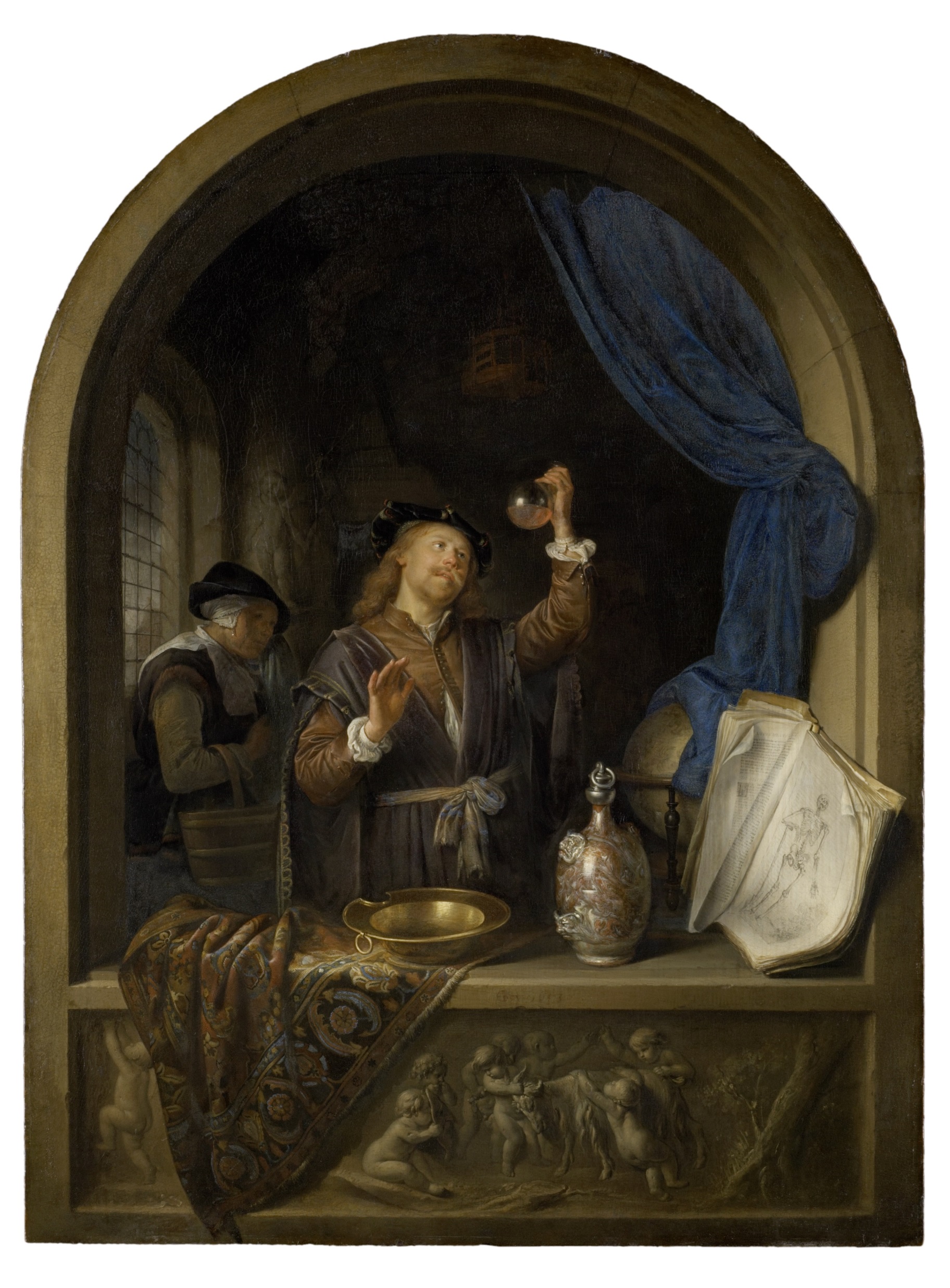 Gerard Dou, Il medico, datato 1653, olio su tavola, 49,3 × 36,6 cm, Kunsthistorisches Museum Vienna, Pinacoteca, courtesy KHM-Museumsverband