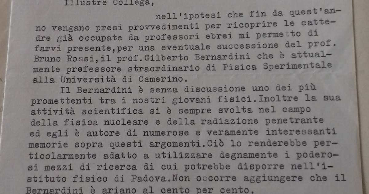 Lettera Fermi