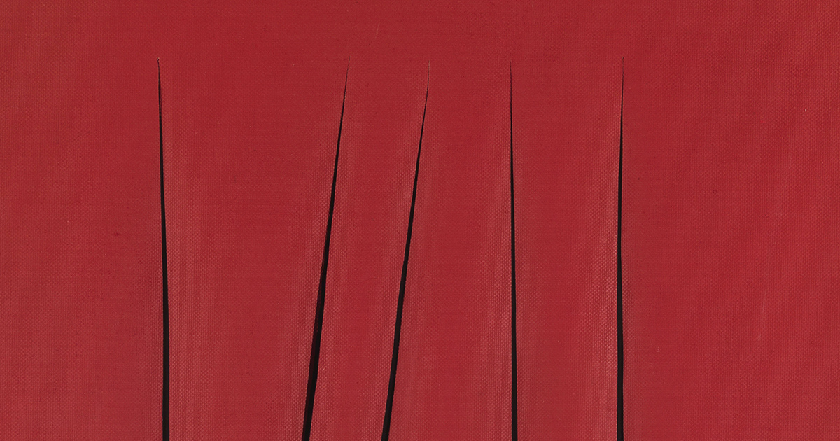 Lucio Fontana, Concetto spaziale. Attese (particolare), 1967