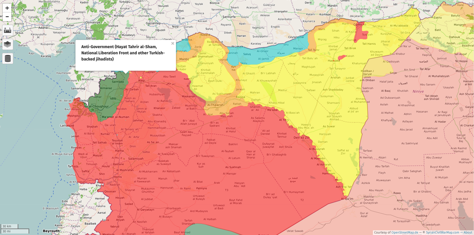 mappa siria