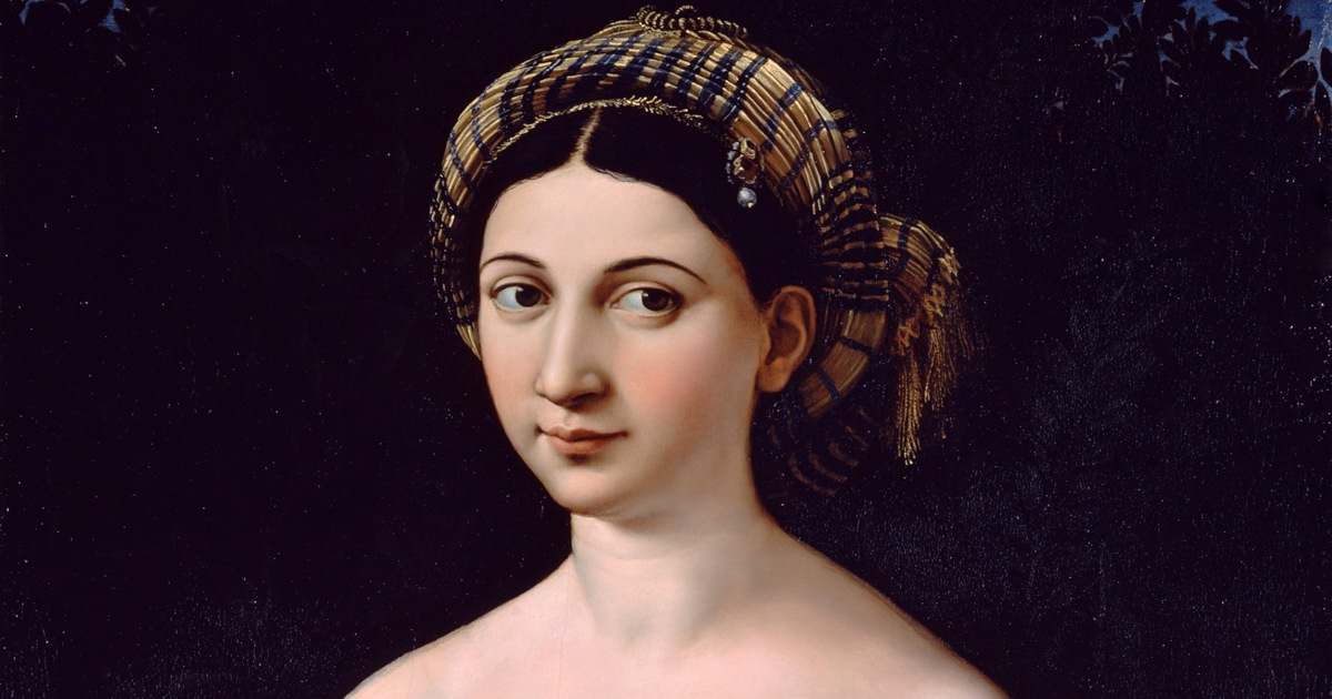 La Fornarina di Raffaello (dettaglio)