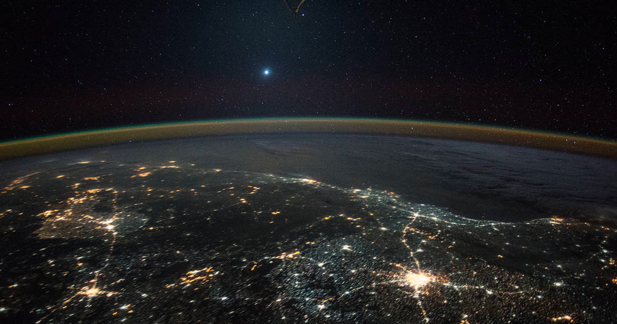 Il pianeta Venere fotografato dalla Stazione Spazione internazionale. Foto: Nasa/JAXA