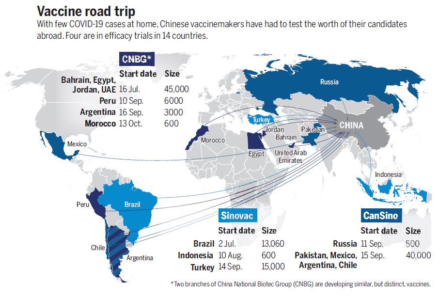 Cina vaccini mappa