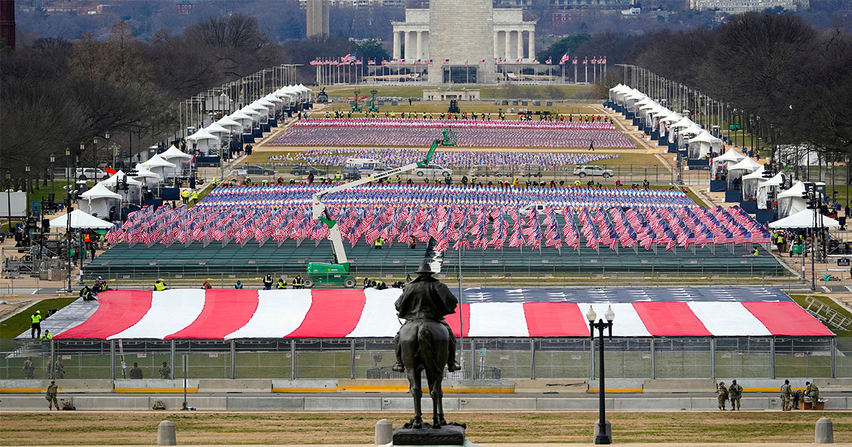 Washington e la vista sui preparativi per l'insediamento di Biden