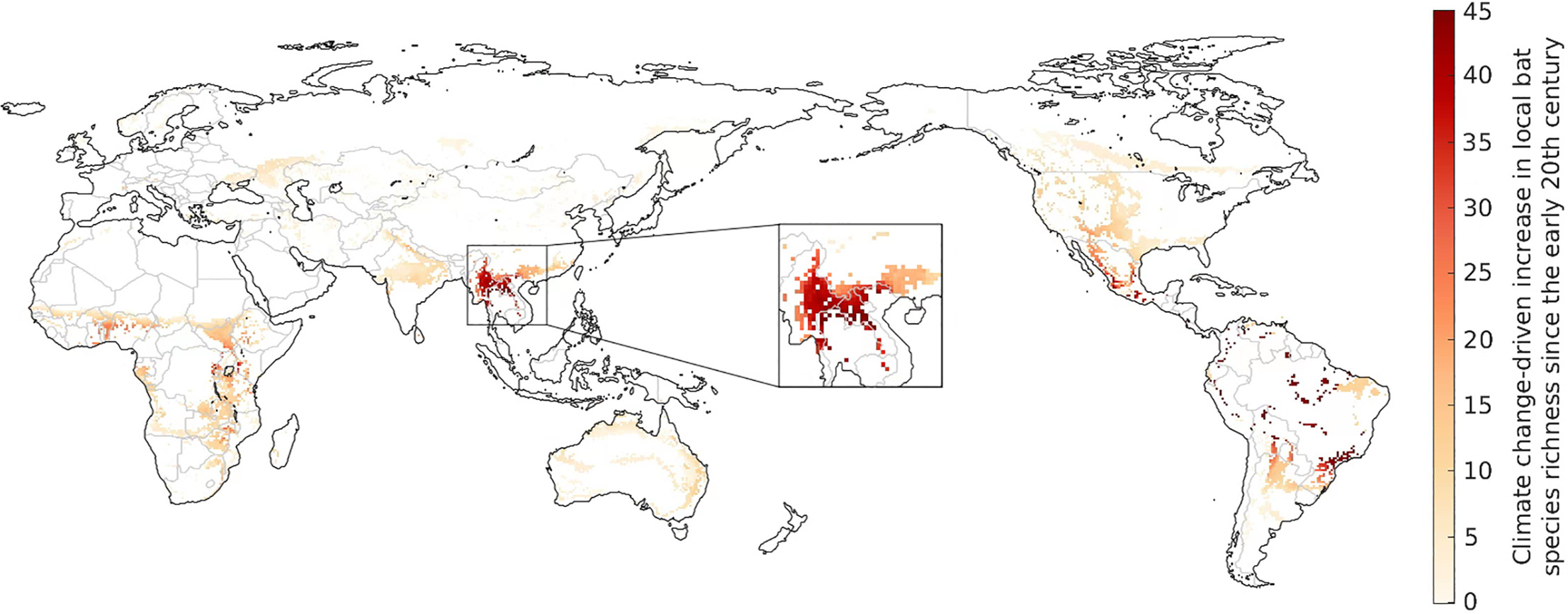 mappa specie pipistrelli