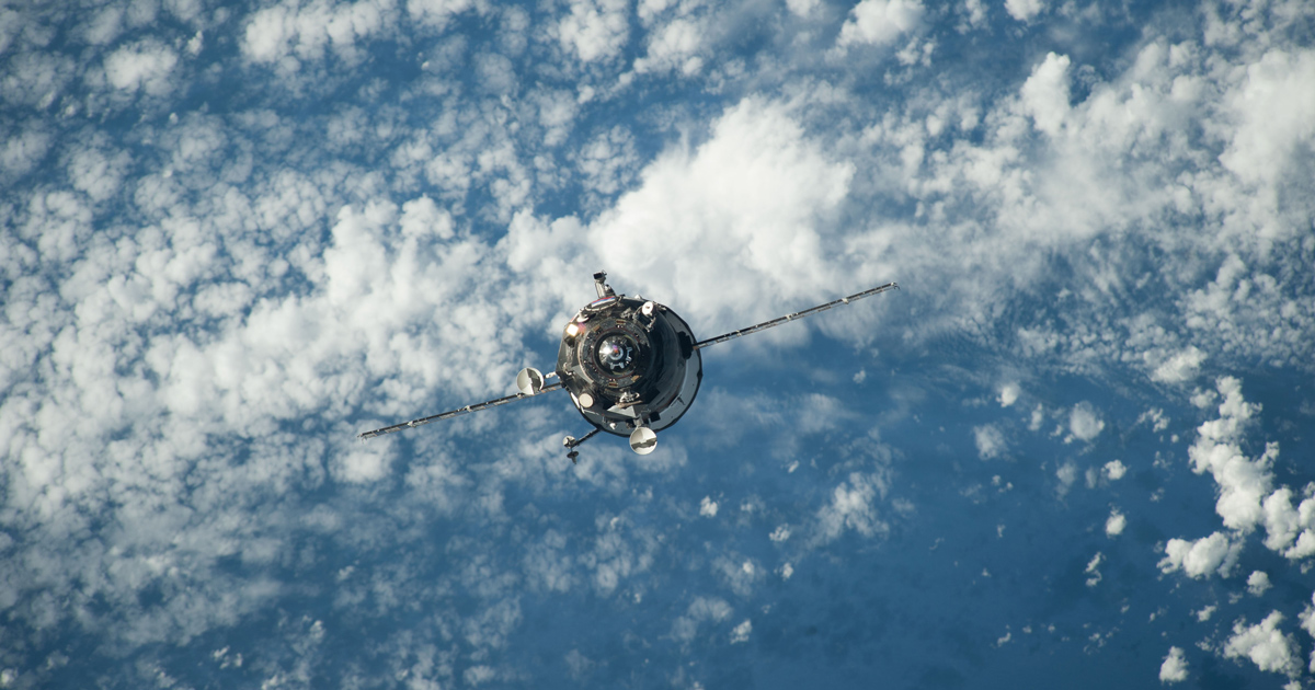 Un modulo di rifornimento in fase di aggancio alla stazione spaziale internazionale. Foto: Nasa