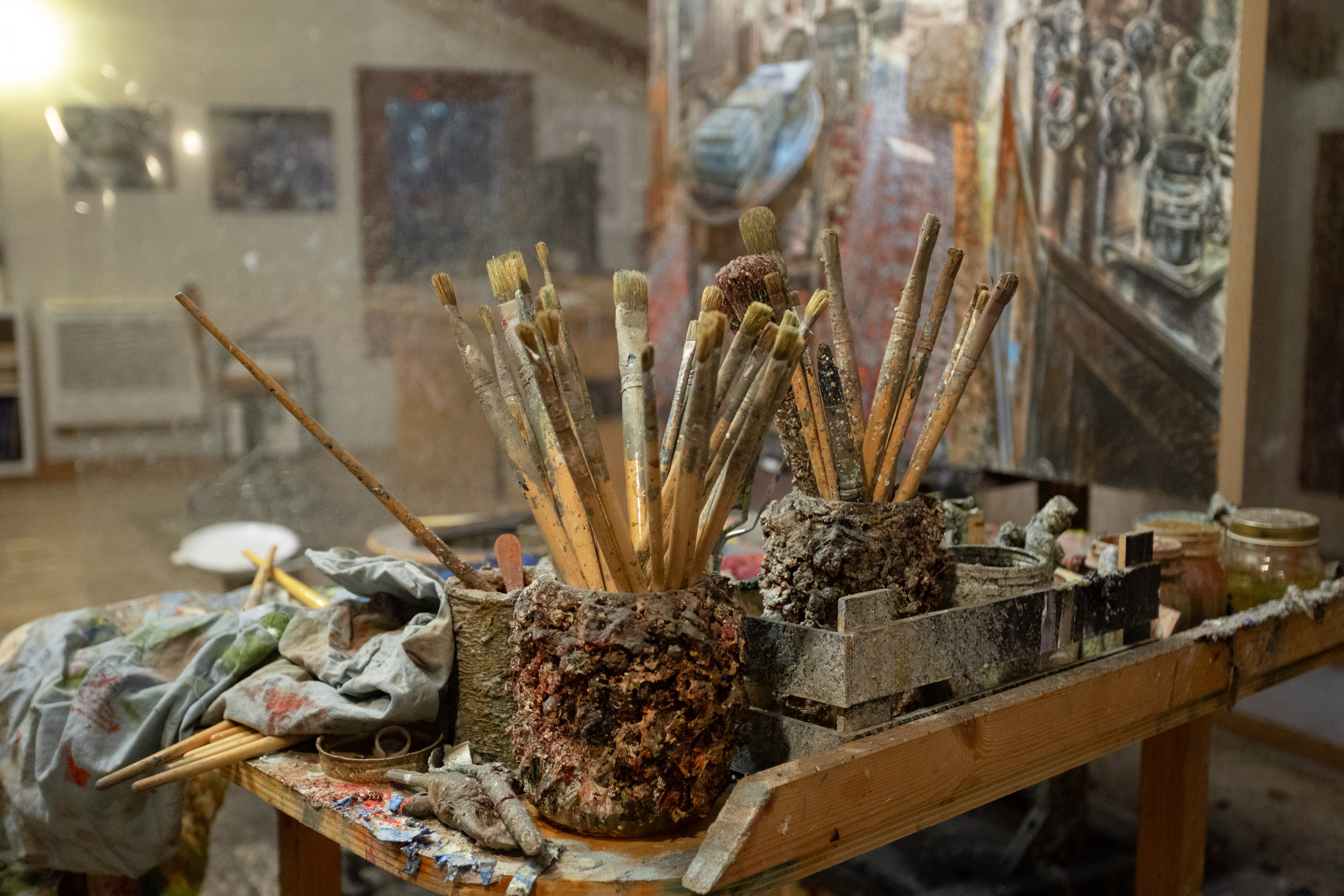 L'atelier di Raffaele Minotto. Foto: Massimo Pistore