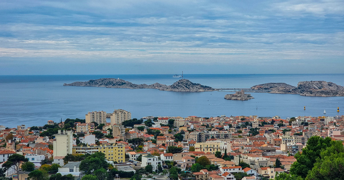 Una veduta panoramica di Marsiglia