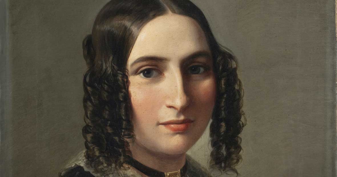 Portrait-of-Fanny-Mendelssohn-Hensel---Artisti-Moritz-Daniel-Oppenheim-(Jewish-Museum,-New-York)