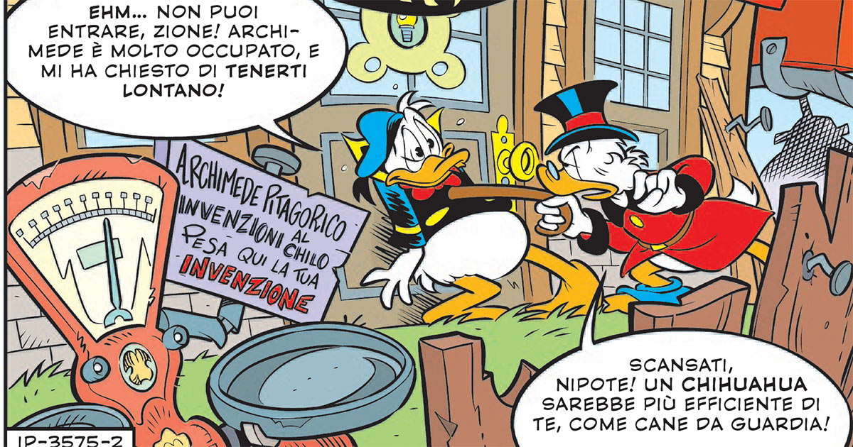 Un particolare di una delle tavole del fumetto uscito sul numero di Topolino