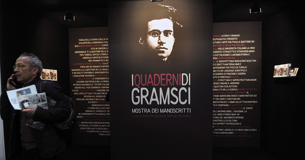 Una mostra dedicata ai quaderni dal carcere di Gramsci. Foto: A3/Contrasto