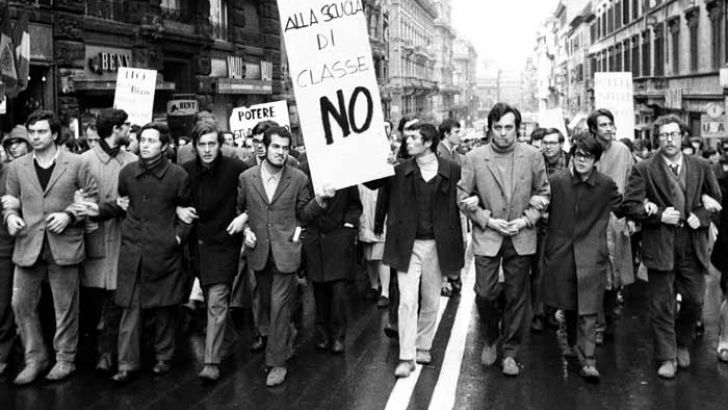 manifestazione studentesca nel 1968