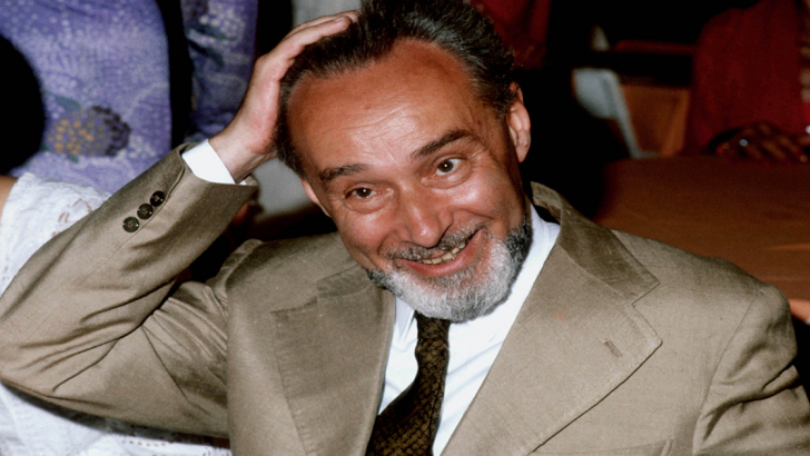 Primo Levi nel 1979 durante la cerimonia del Premio Strega