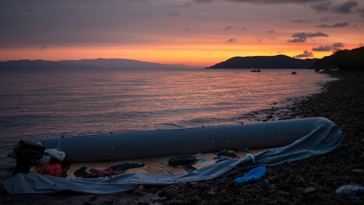 Migranti arrivati a terra via mare