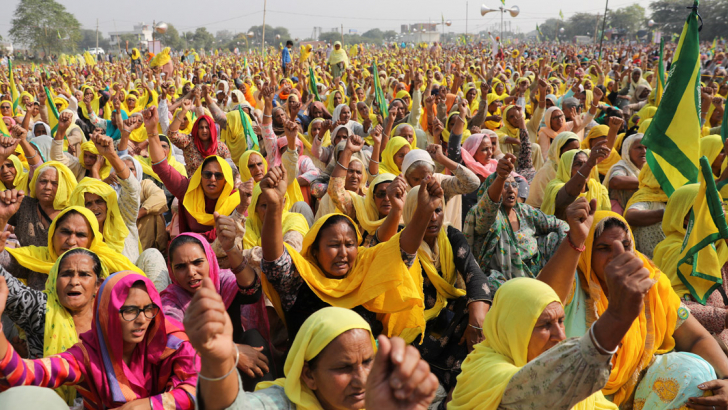 Una delle ultime proteste degli agricoltori indiani. Foto: Reuters