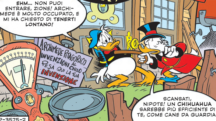 Un particolare di una delle tavole del fumetto uscito sul numero di Topolino